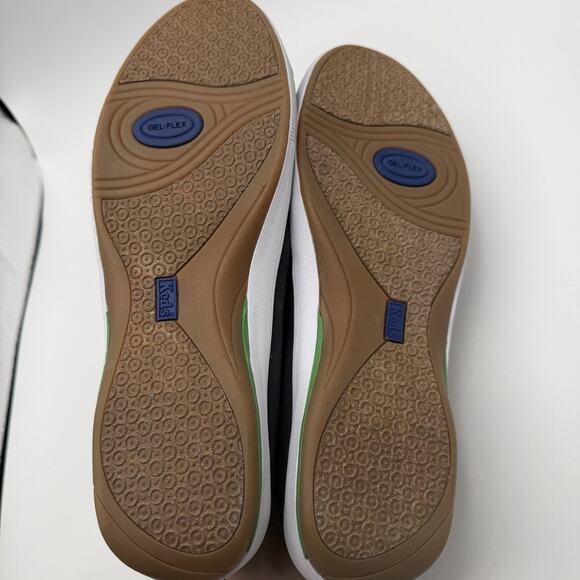 Keds Women's Boat Shoes Size 8 Navy White Green Slip On Nautical - Picture 8 of 8